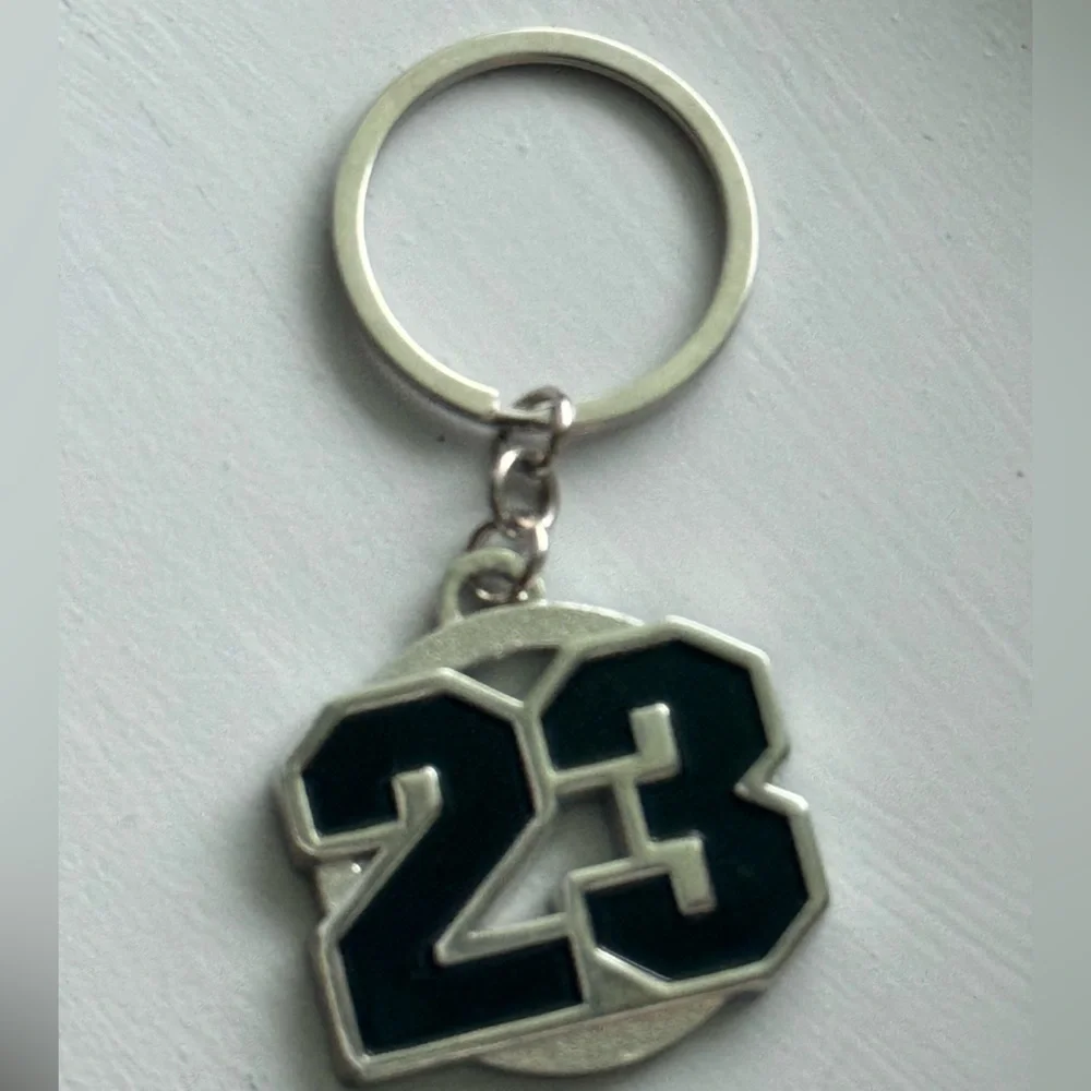 Silver and Black Keychain